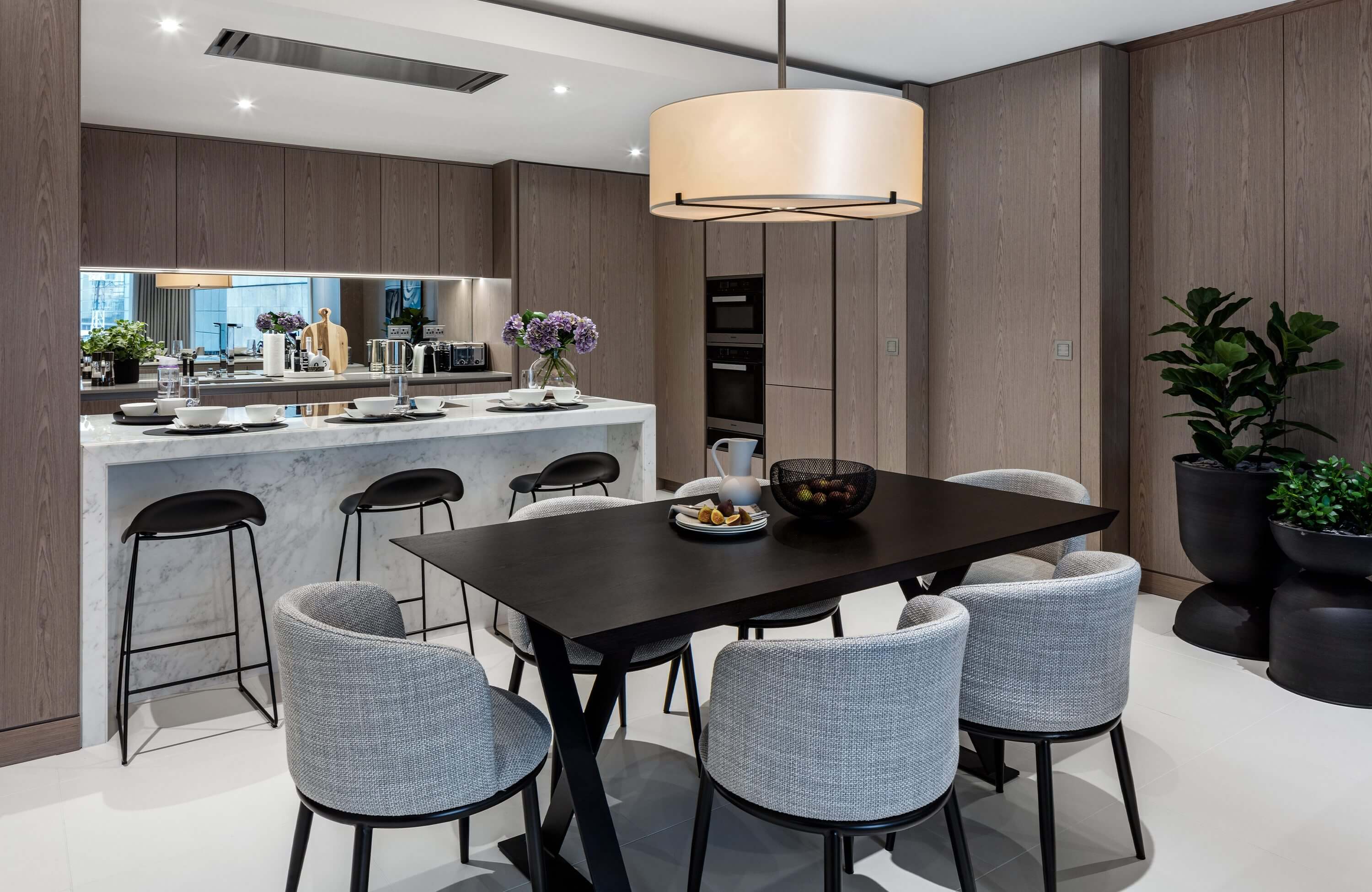 Honky Interior Design Luxury Apartment Hackney Road Dining and Kitchen